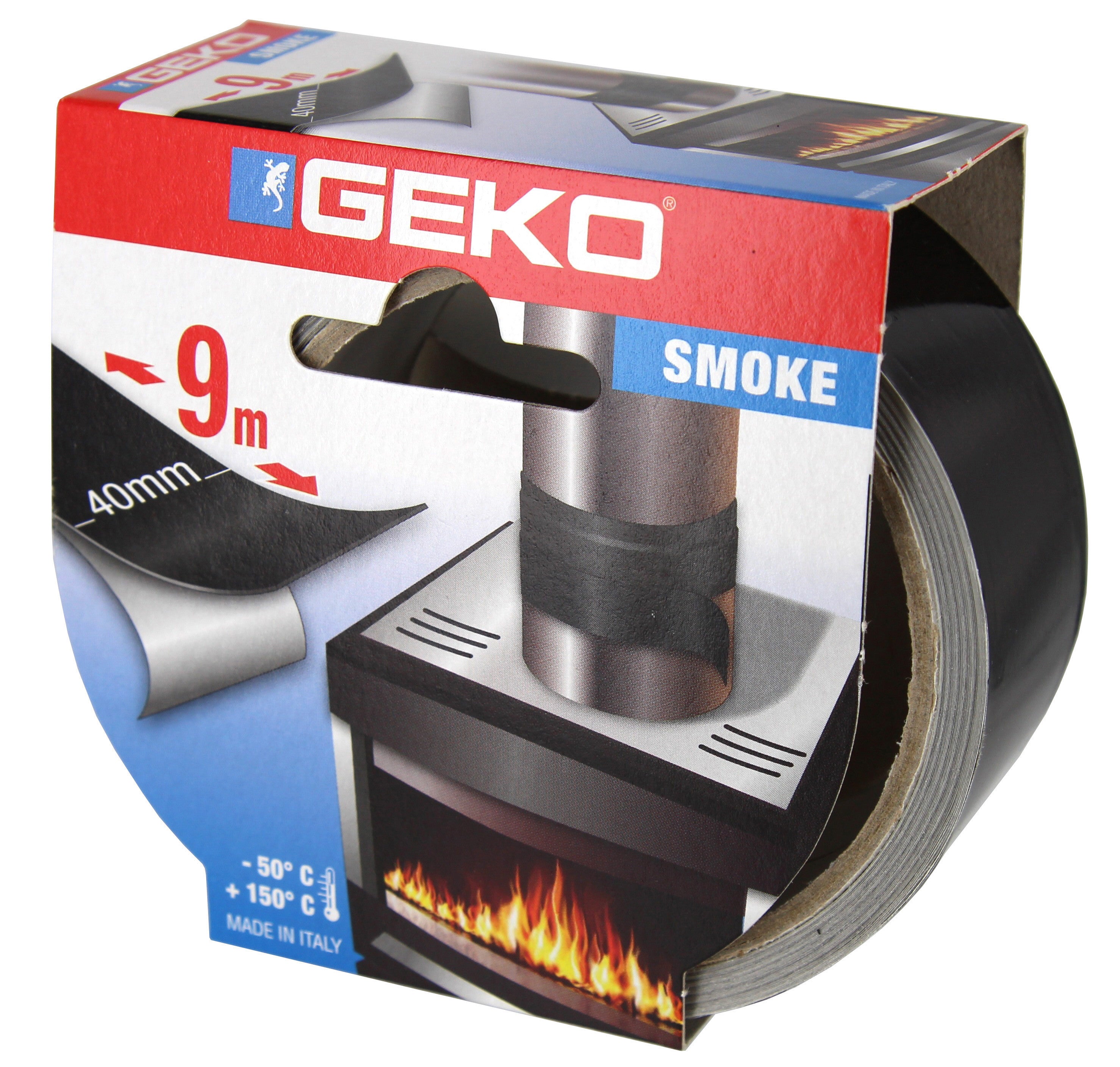 nastro alluminio adesivo alte temperature mm.40xmt.9 nero