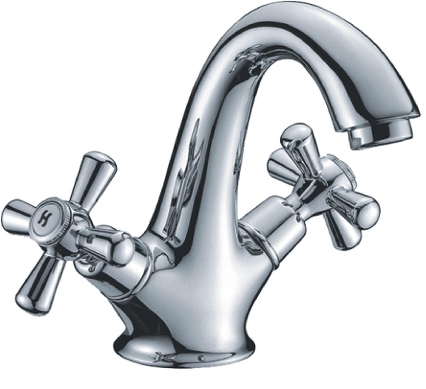 Rubinetto miscelatore lavabo croce cromo serie sofia