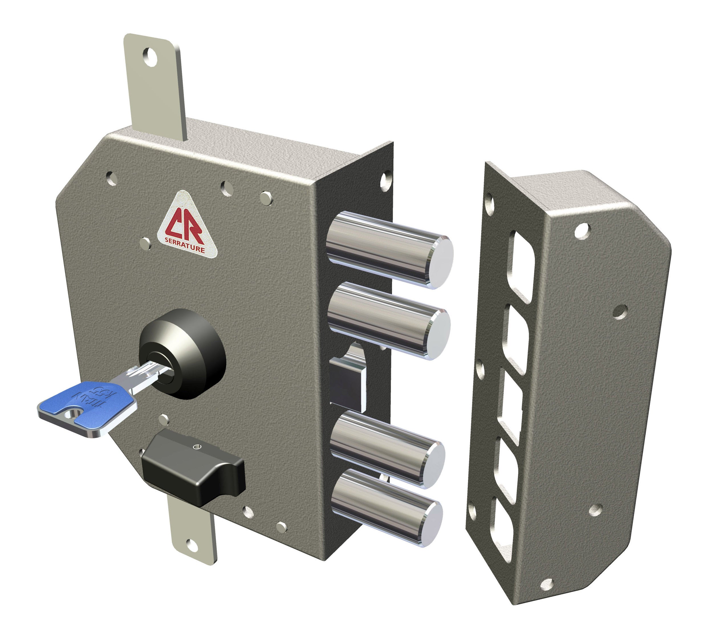 CR 3250K55 serratura sicurezza applicare chiave europea sinistra