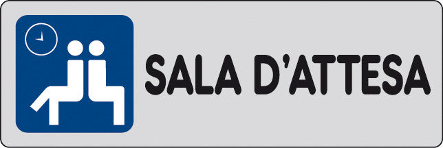 etichetta adesiva segnaletica 150x50 sala d'attesa