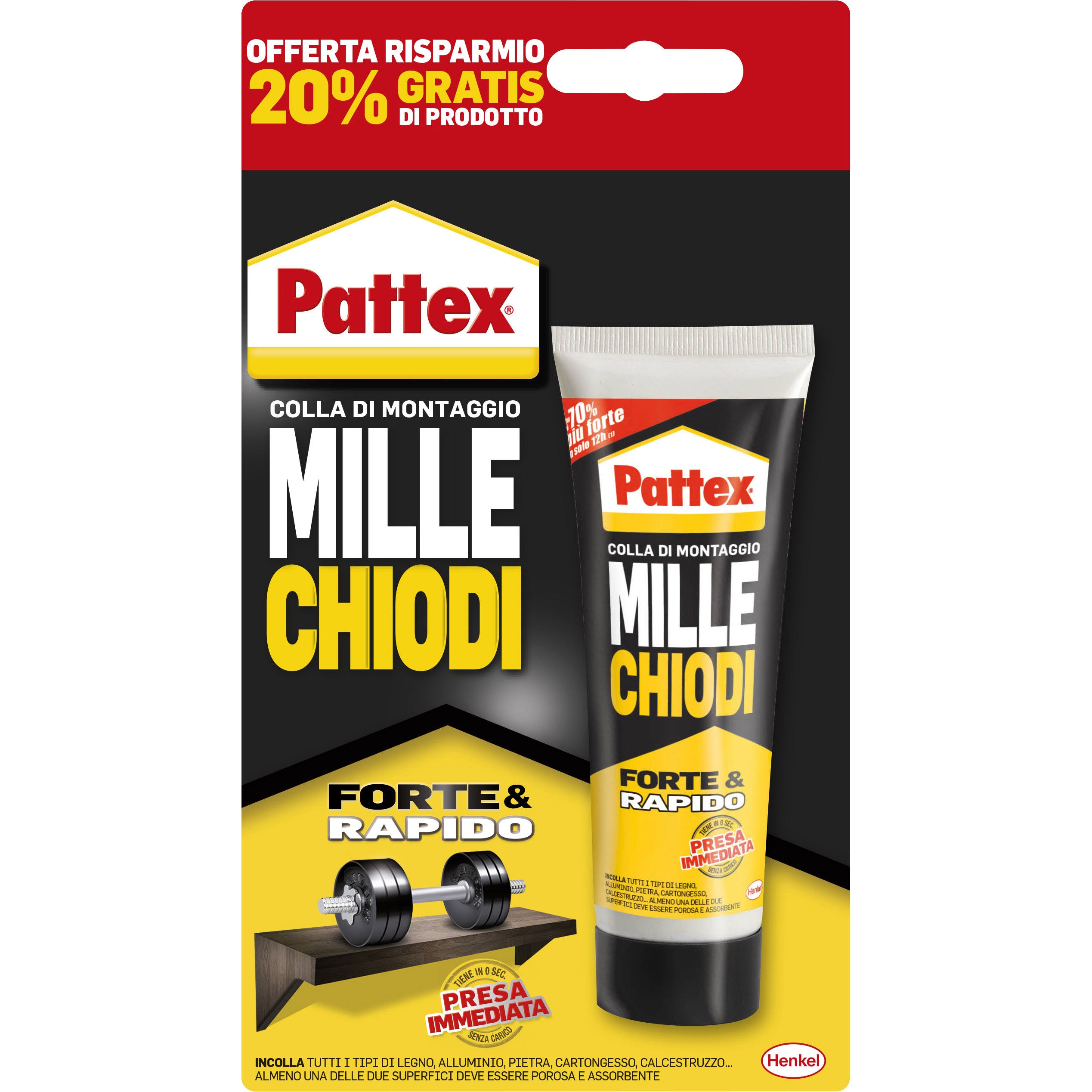 pattex millechiodi 'forte&rapido' gr.100