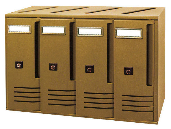 alubox cassetta postale cubo 4 posti bronzo