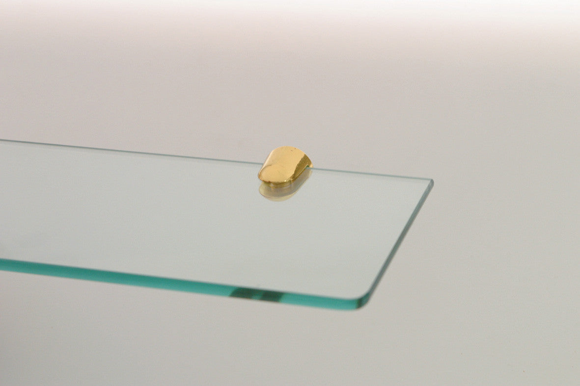 reggimensola vetro mm.10 ottone lucido (2pz)