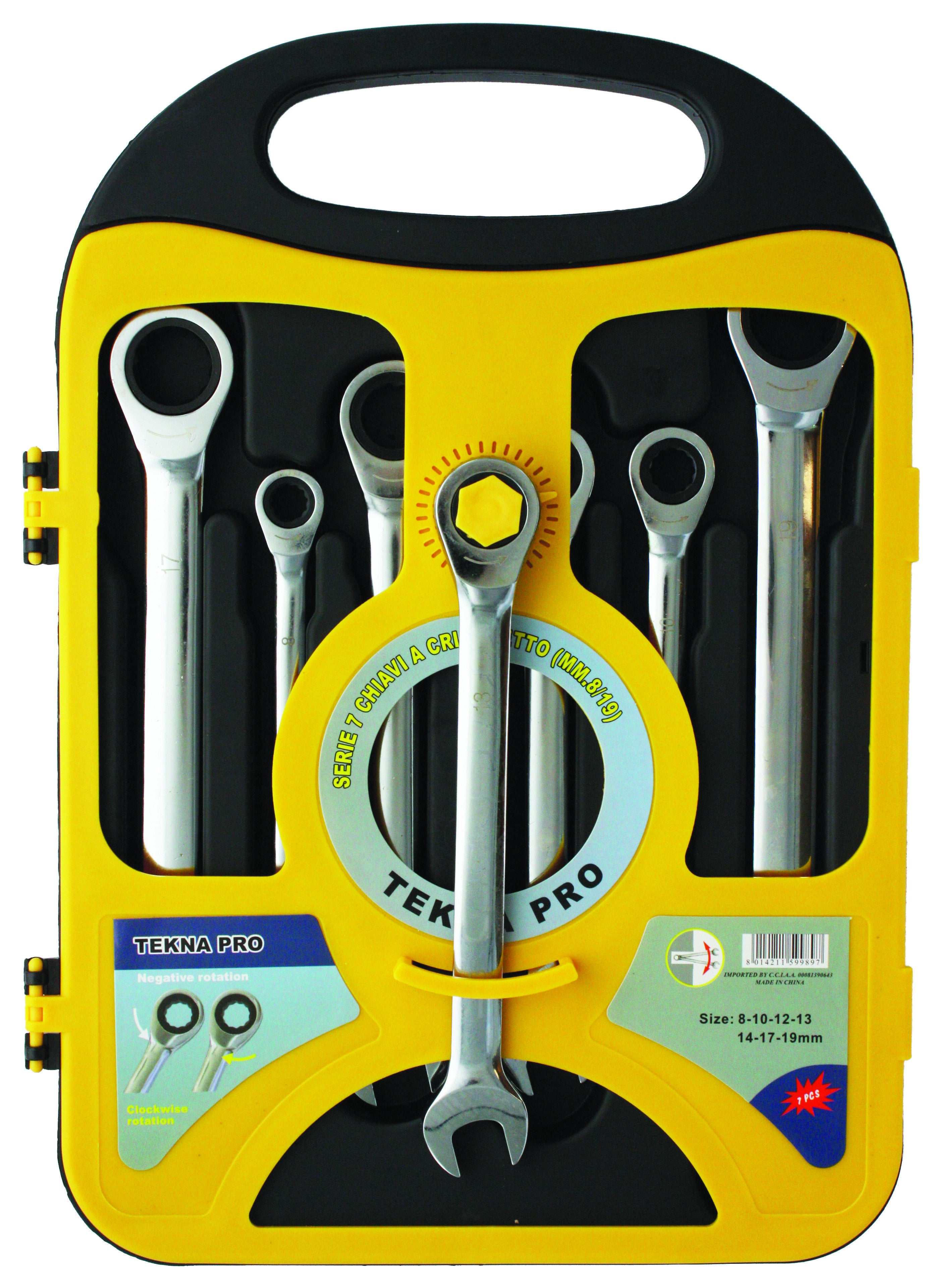 serie 7 chiavi cricchetto 8-19