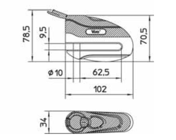 blocca disco cromato bloccadisco viro 153.47
