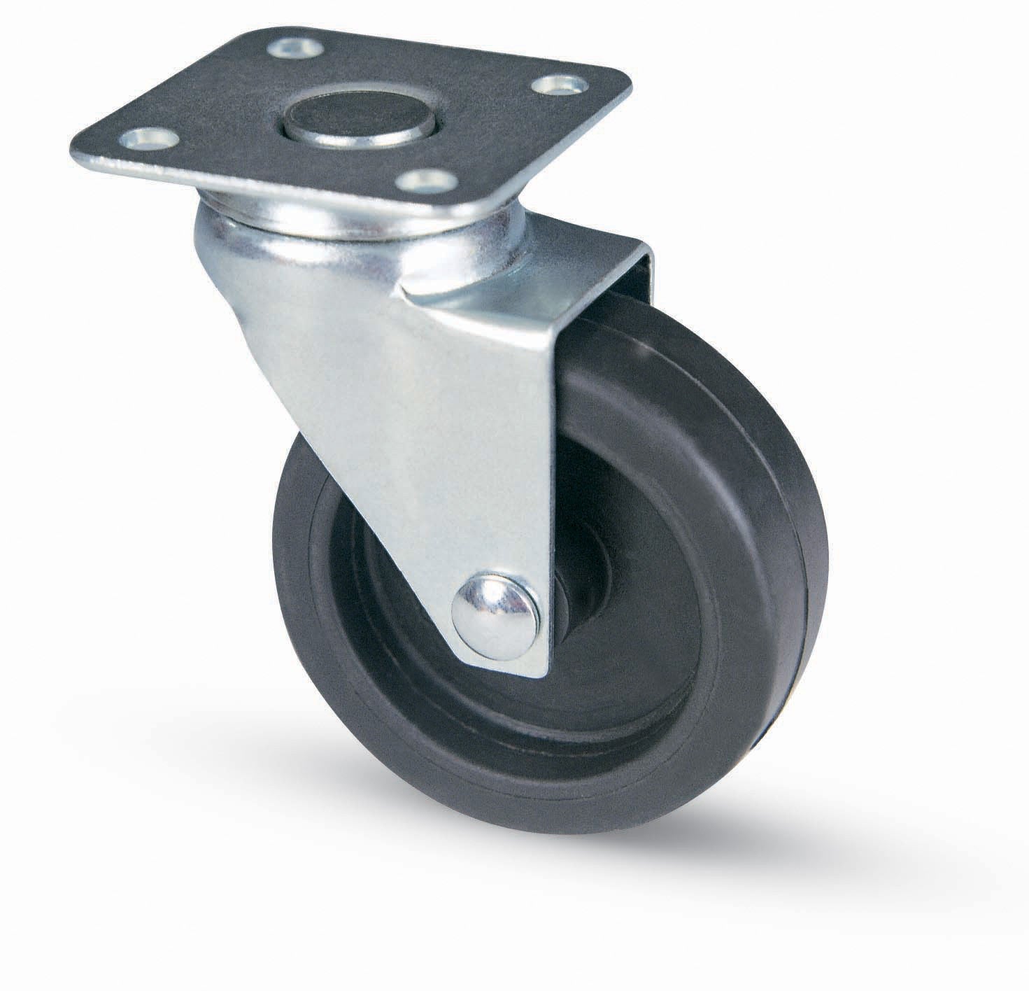 ruote per mobili gomma diametro  40 piastra