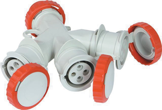 Adattatore industriale 4 poli multipresa 3 prese industriali CE380 FME 73140