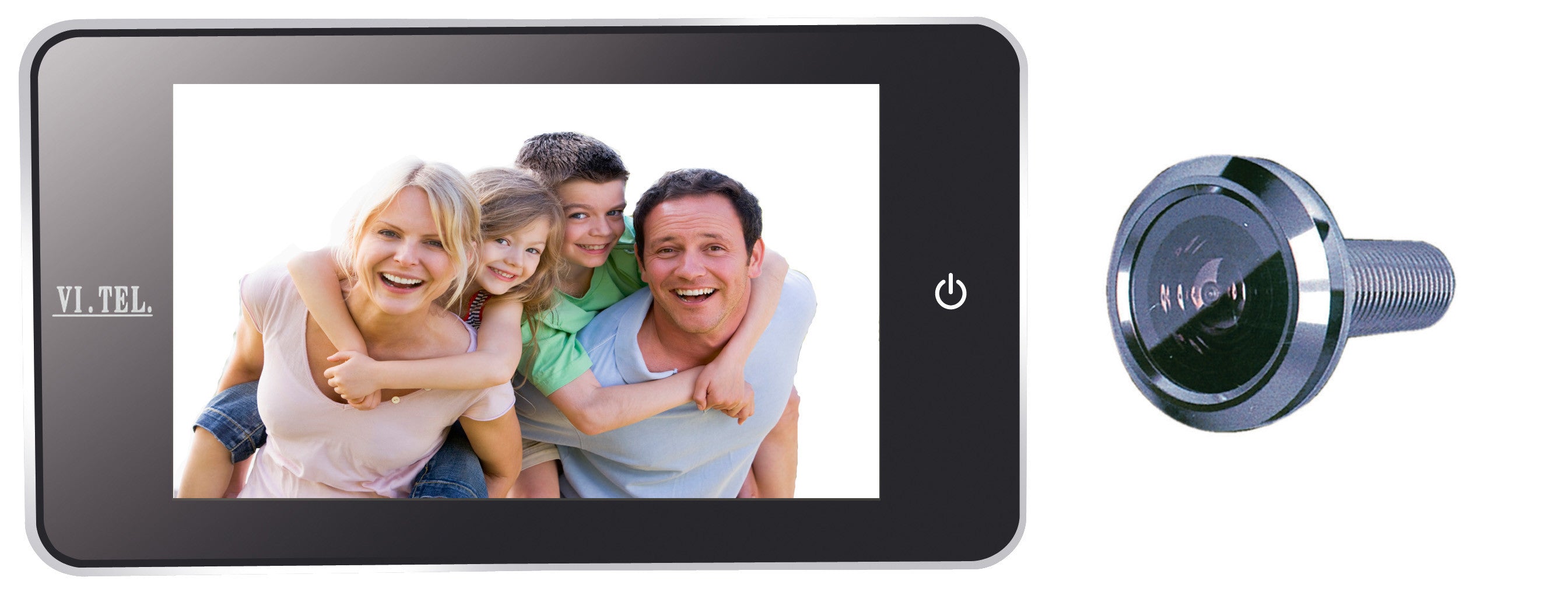 spioncino elettronico occhio magico digitale e0378 cromo satinato