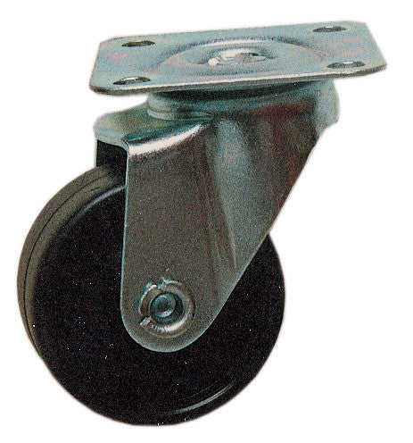 ruota nylon nera piastra girevole 50mm