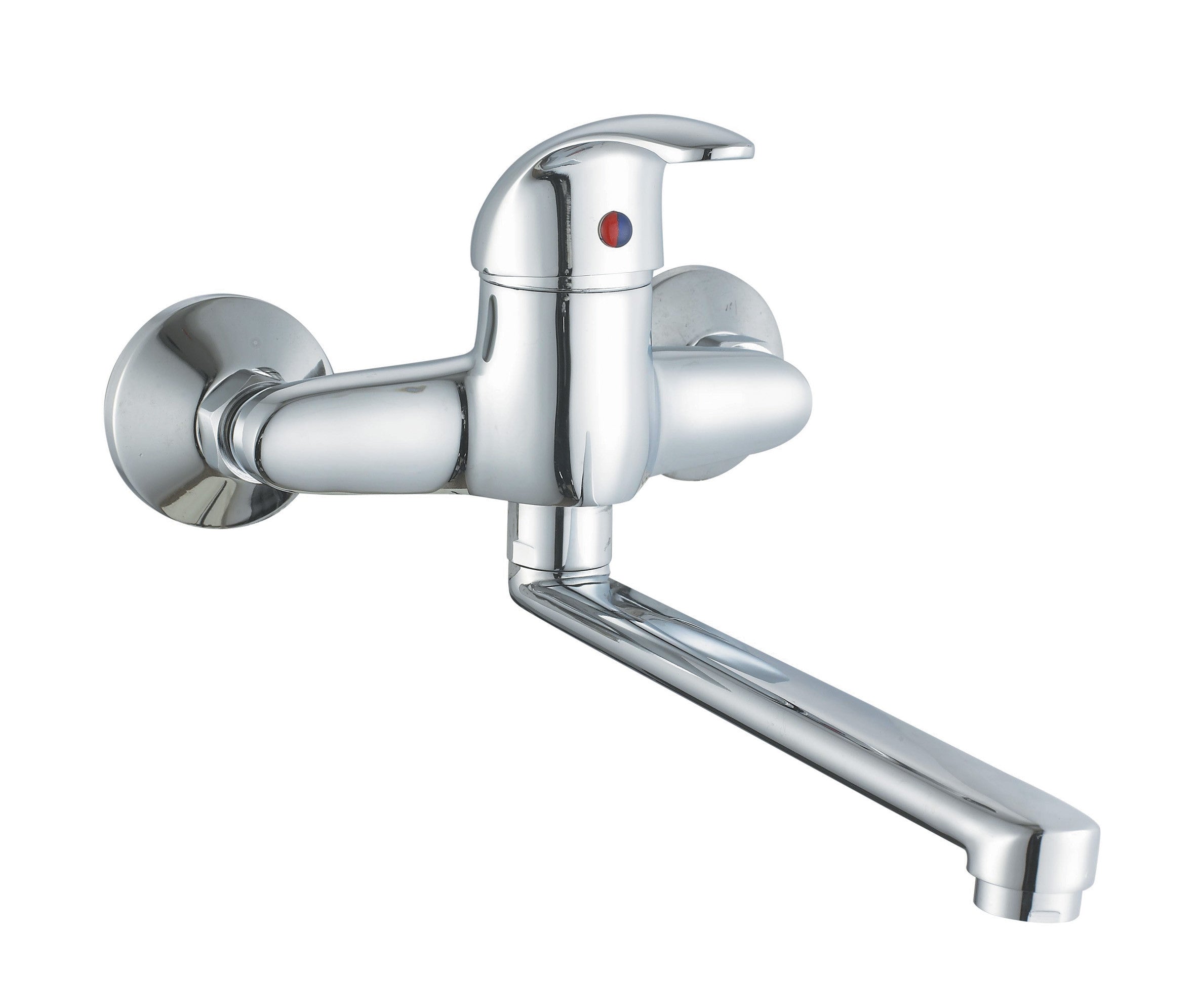 rubinetto miscelatore monocomando per lavello a muro