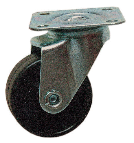 ruota nylon nera piastra girevole 40mm