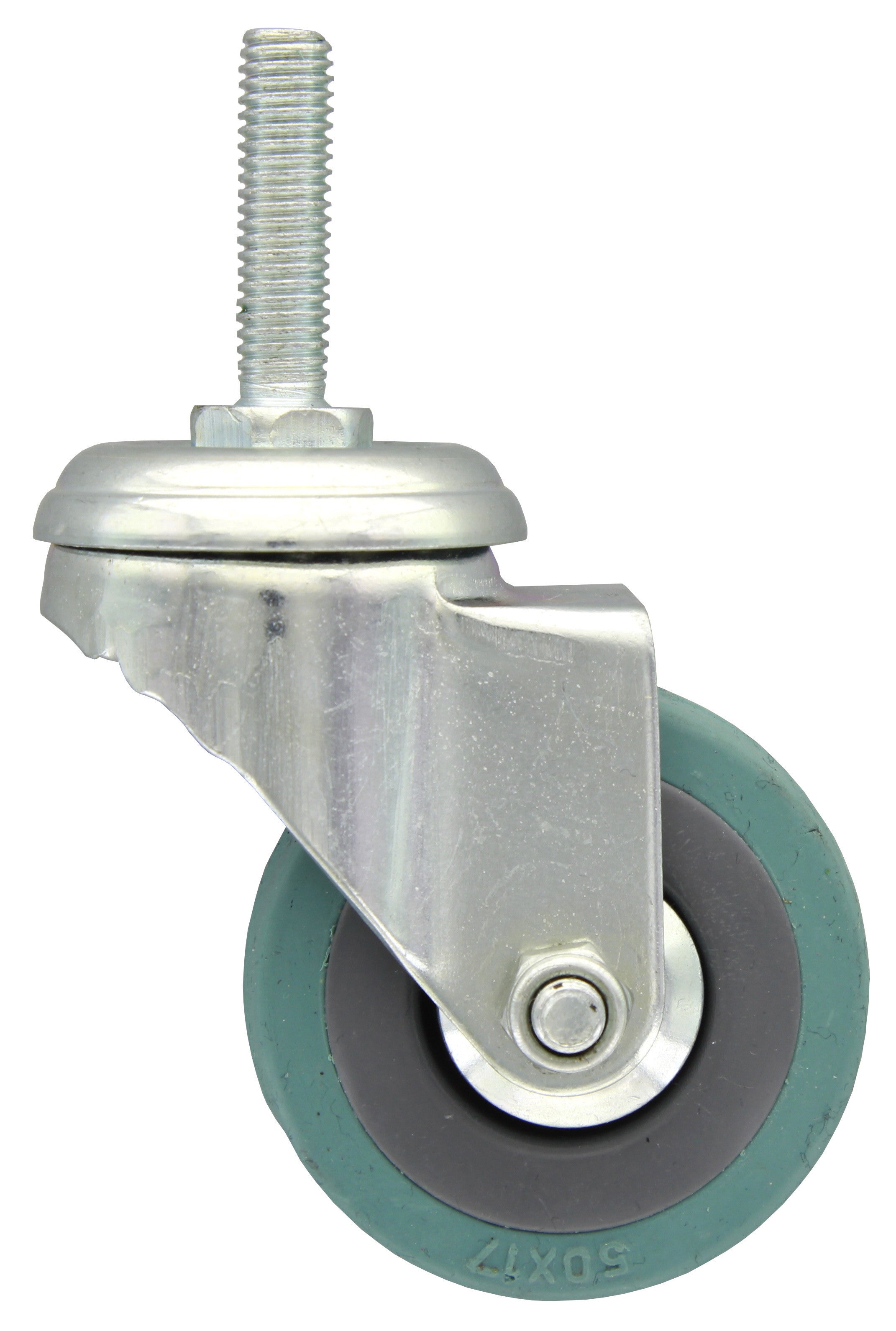 ruota gommata 50mm perno m8