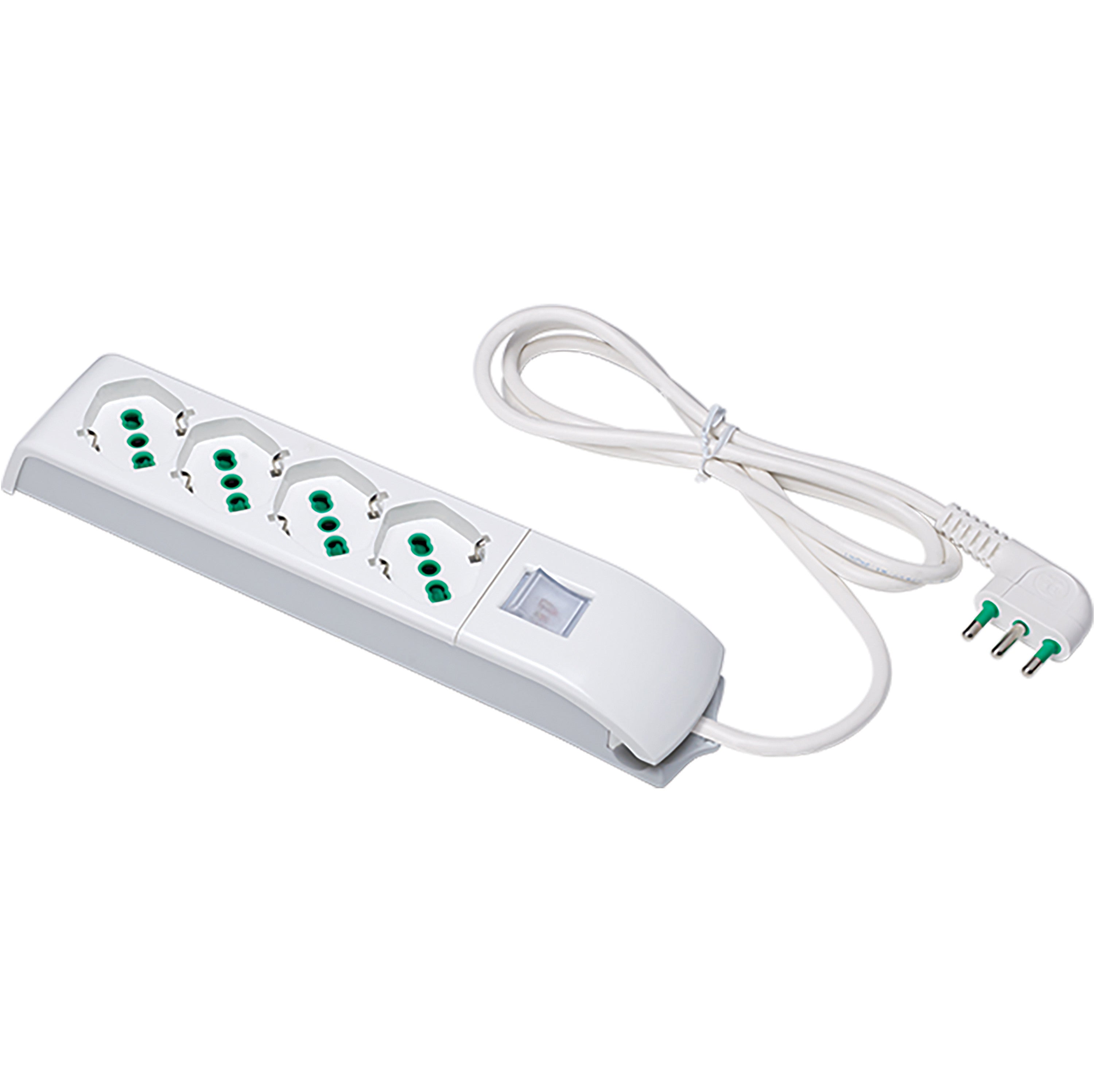 multipresa Fido con interruttore 4 posti bipasso/schuko