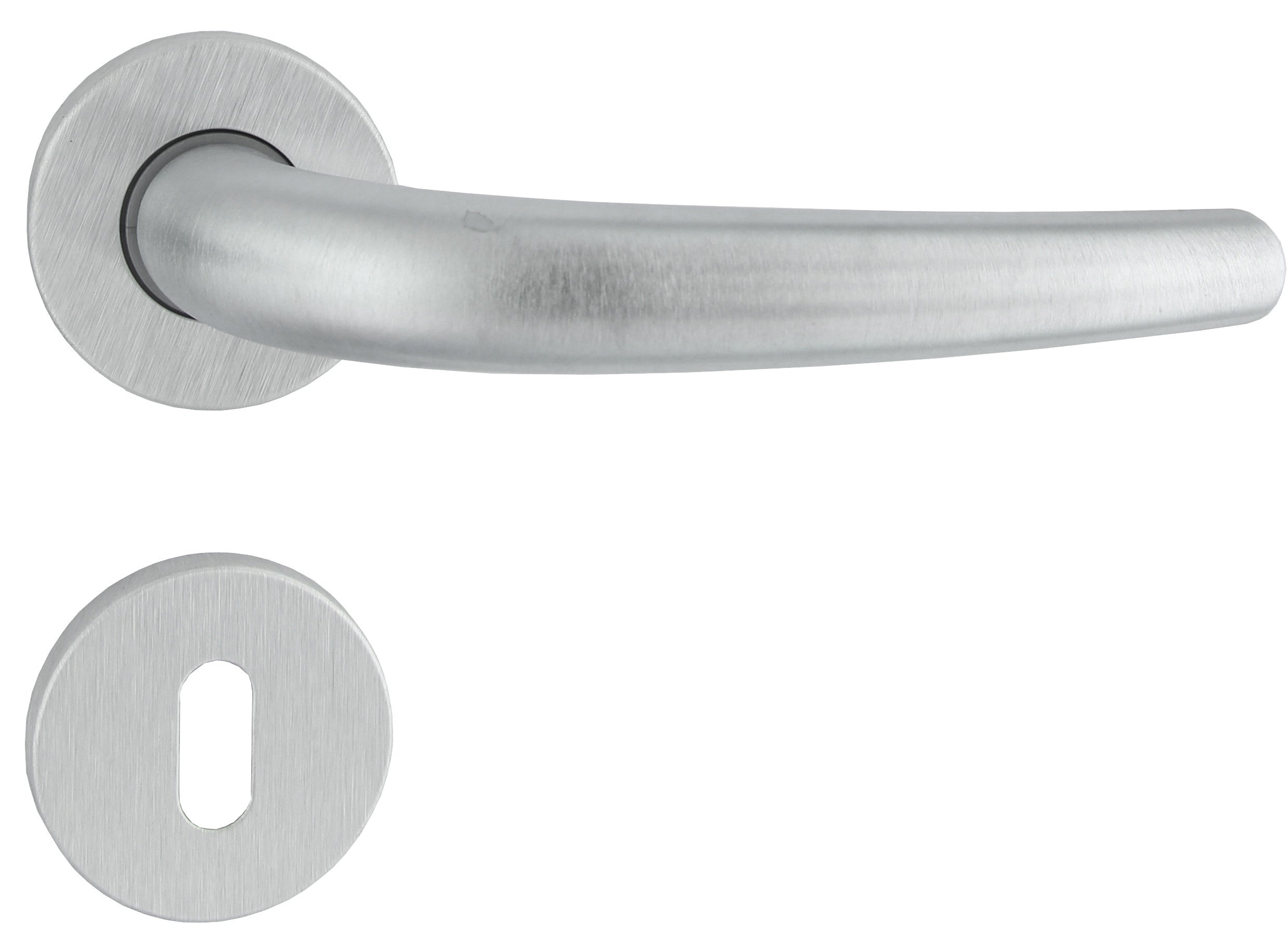 maniglia con rosetta cromo satinato torino