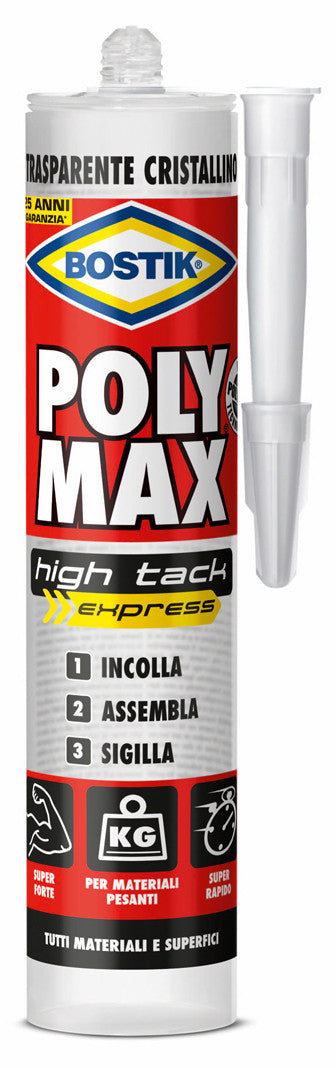 bostik polymax high tack express trasparente cristallino