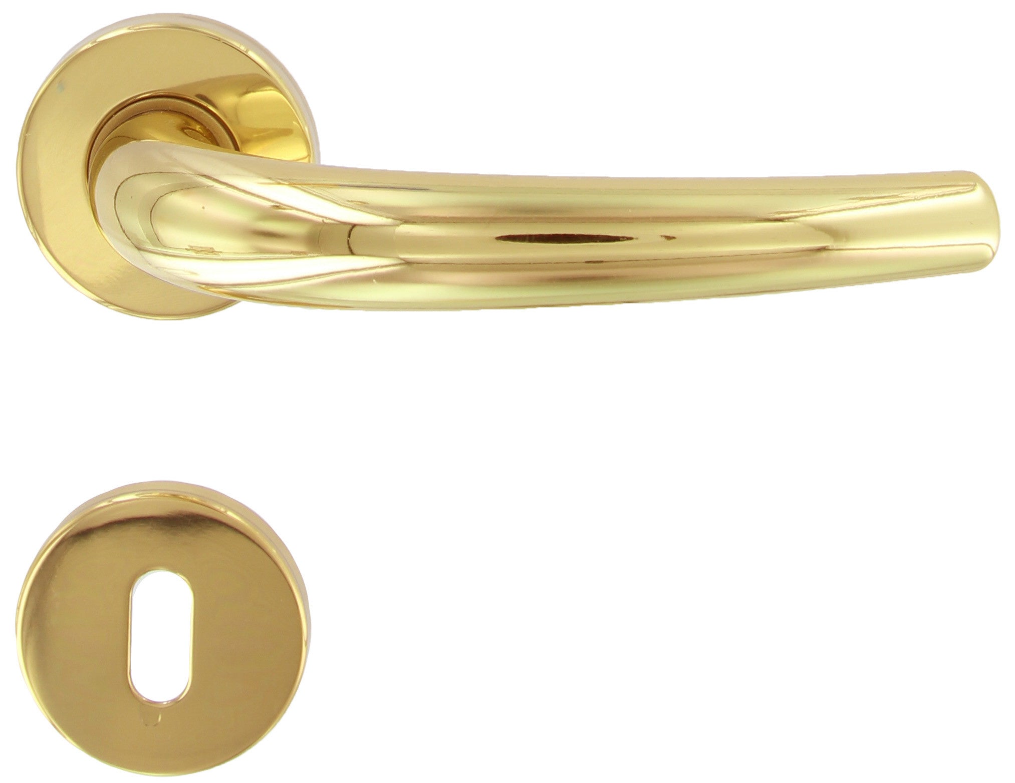 maniglia con rosetta ottone lucido torino