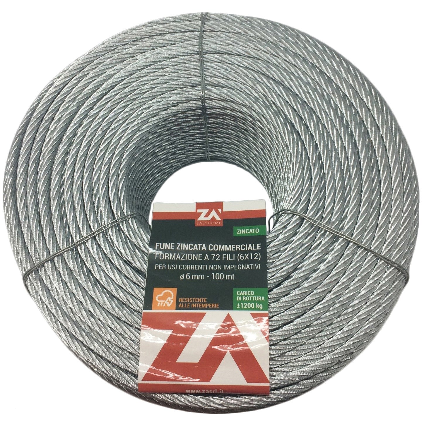 cavetto acciaio 72fili diametro 14mm