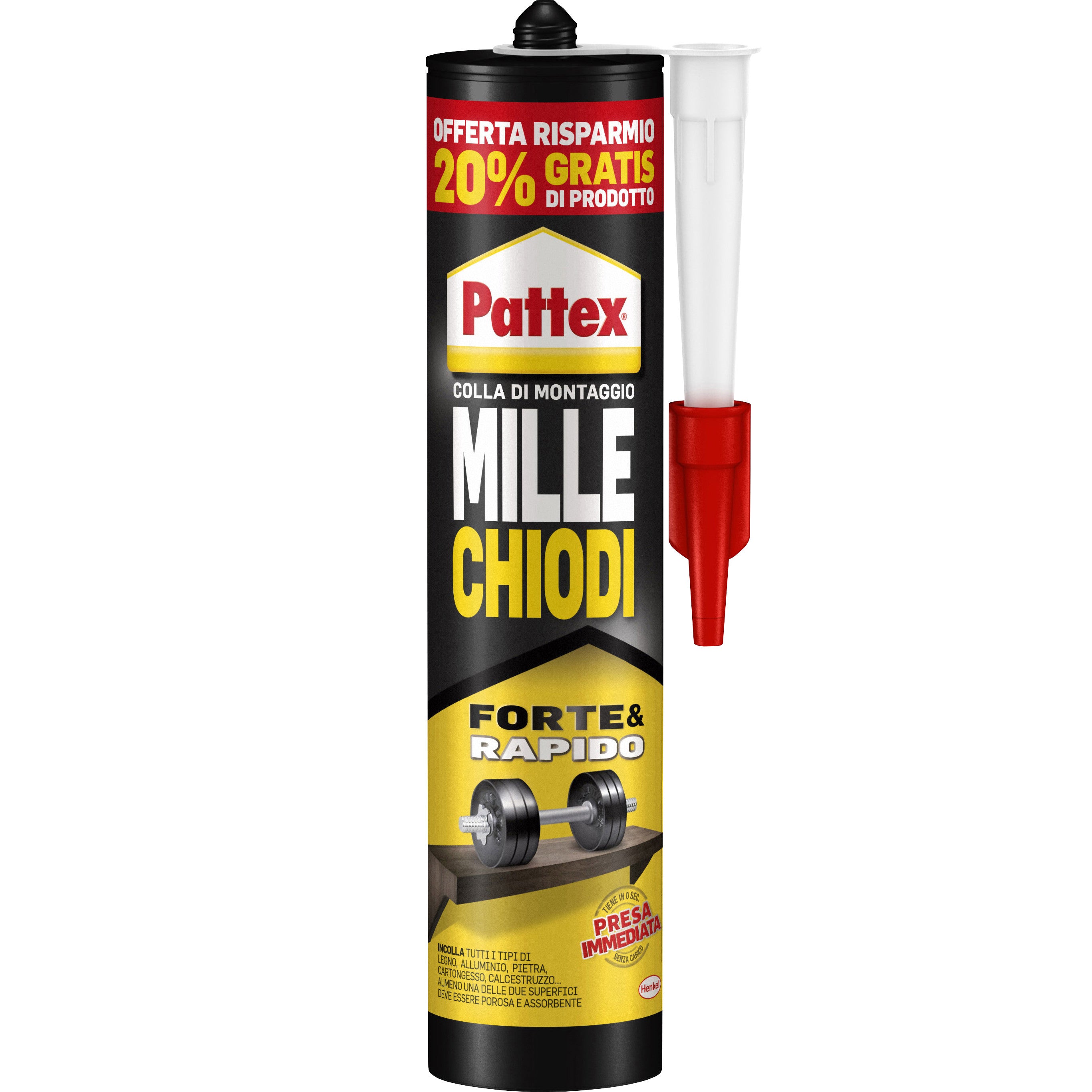 pattex millechiodi 'forte&rapido' cartuccia gr.400