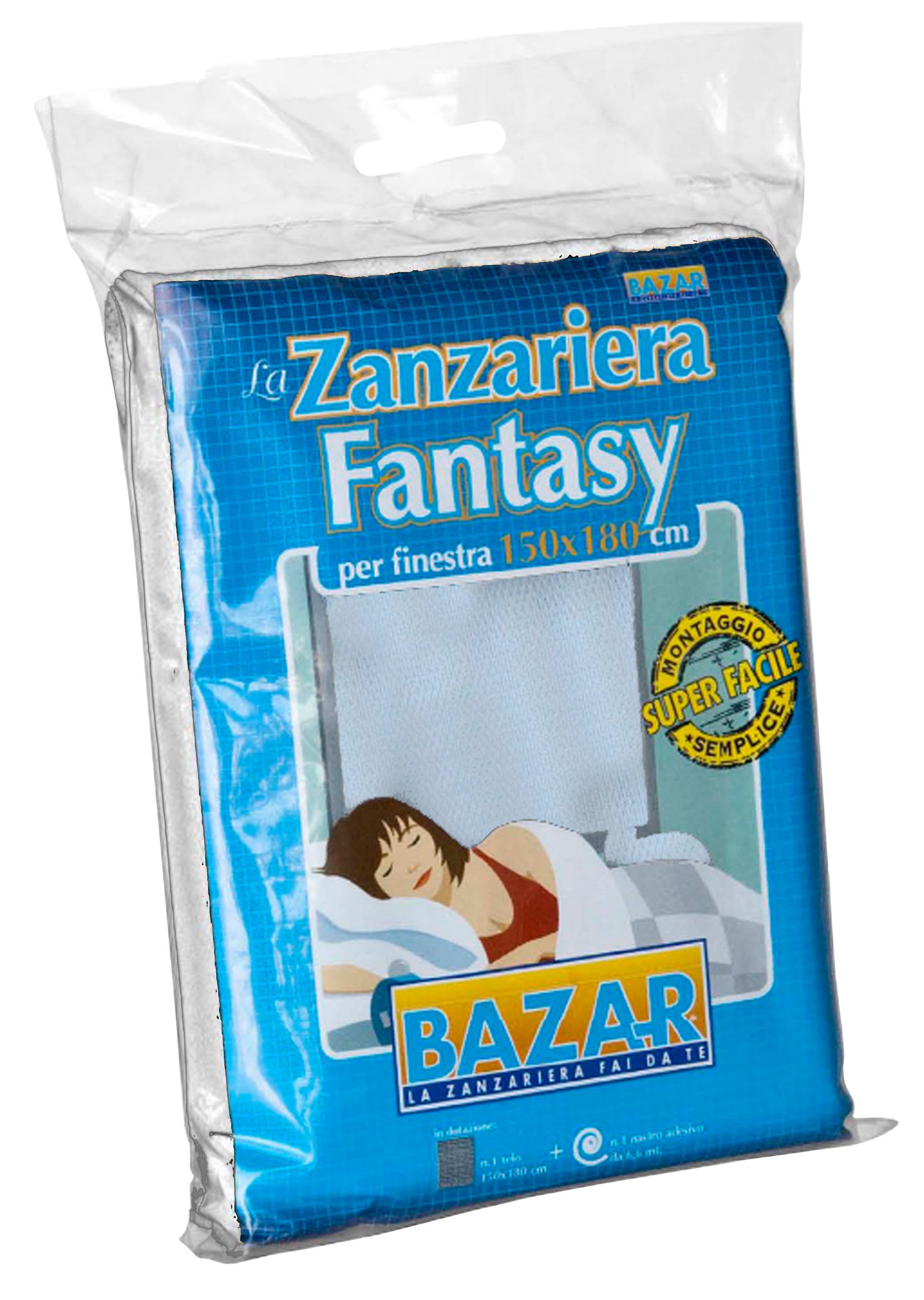 zanzariera per finestra adesiva 150x180 Bianca