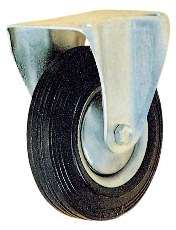 ruota industriale gomma piastra fissa eco