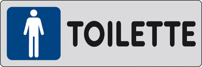 etichetta adesiva segnaletica 150x50 toilette uomo