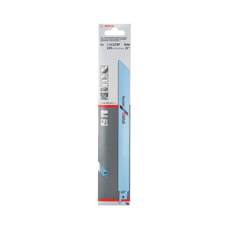 5 lame s1122 bf per lamiera per sega Bosch