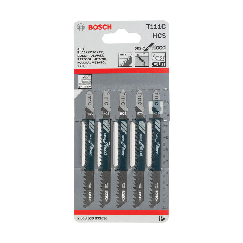 5 lame t 111 c per seghetto alternativo Bosch