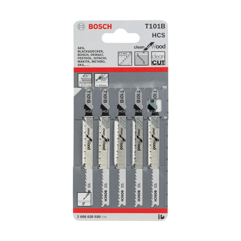 5 lame t 101 b per seghetto alternativo Bosch