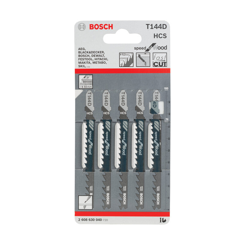 5 lame t 144 per seghetto alternativo Bosch