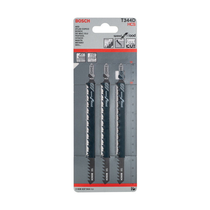 3 lame t 344 per seghetto alternativo Bosch