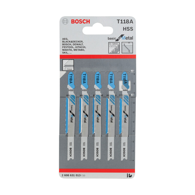 5 lame t 118 a per seghetto alternativo Bosch