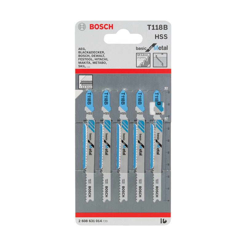 5 lame t 118 b per seghetto alternativo Bosch