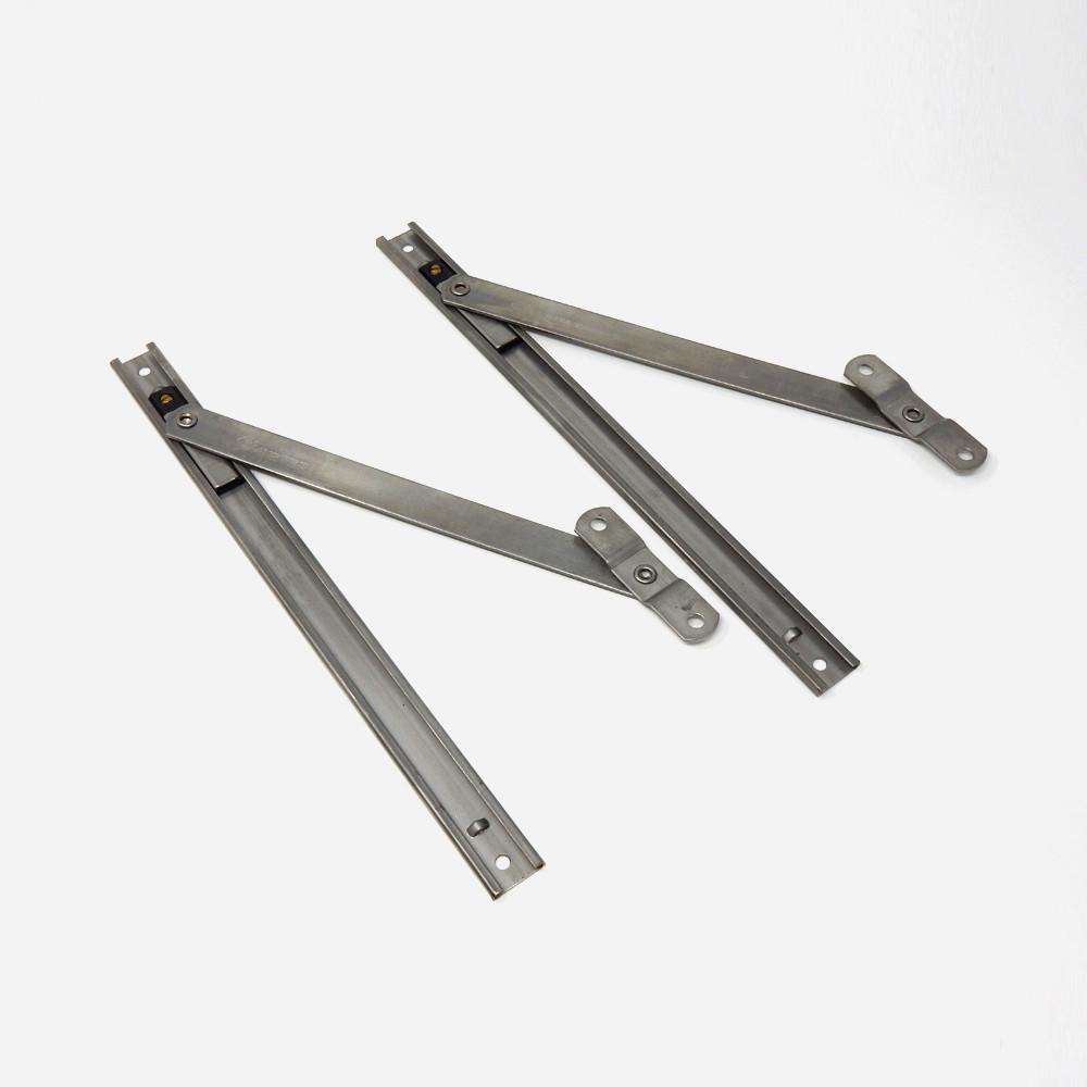 Coppia braccio limitatore di apertura frizionato lunghezza 298mm.