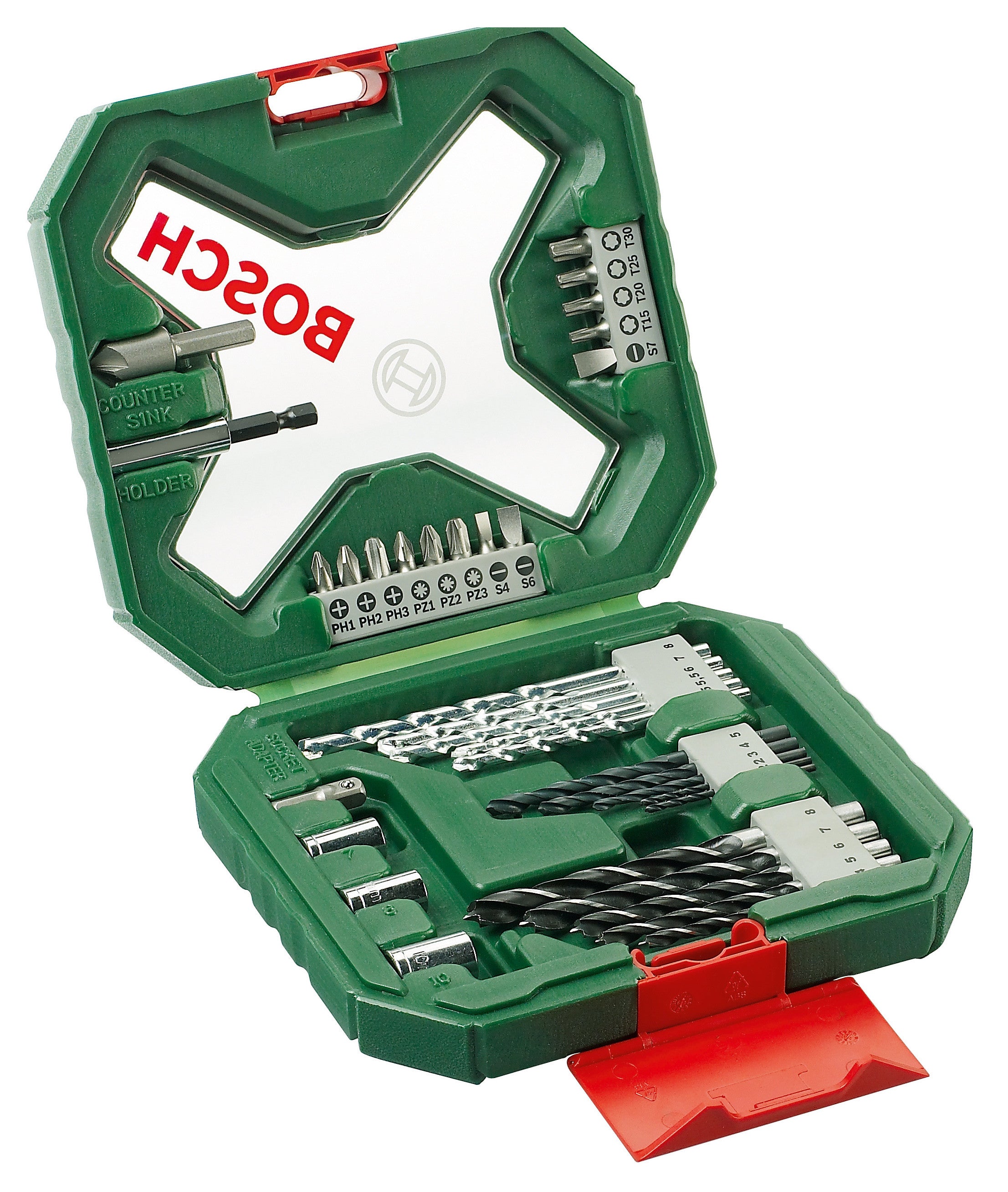 set punte per trapano e inserti 34 pezzi bosch 010608