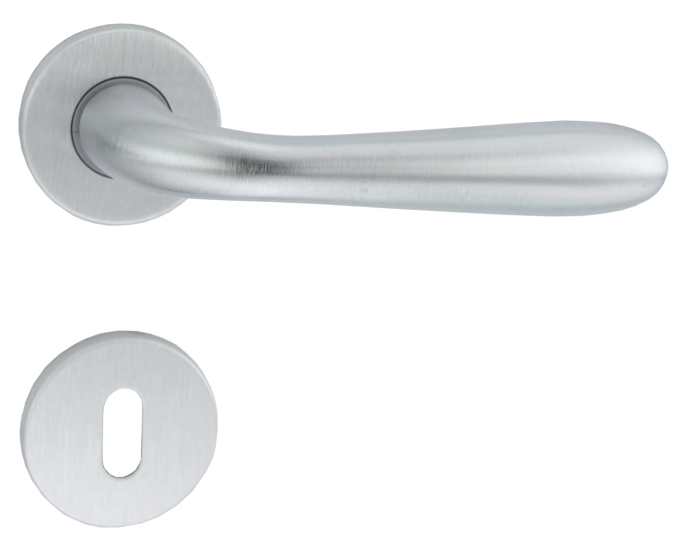 doppia maniglia goccia con rosetta cromo satinato