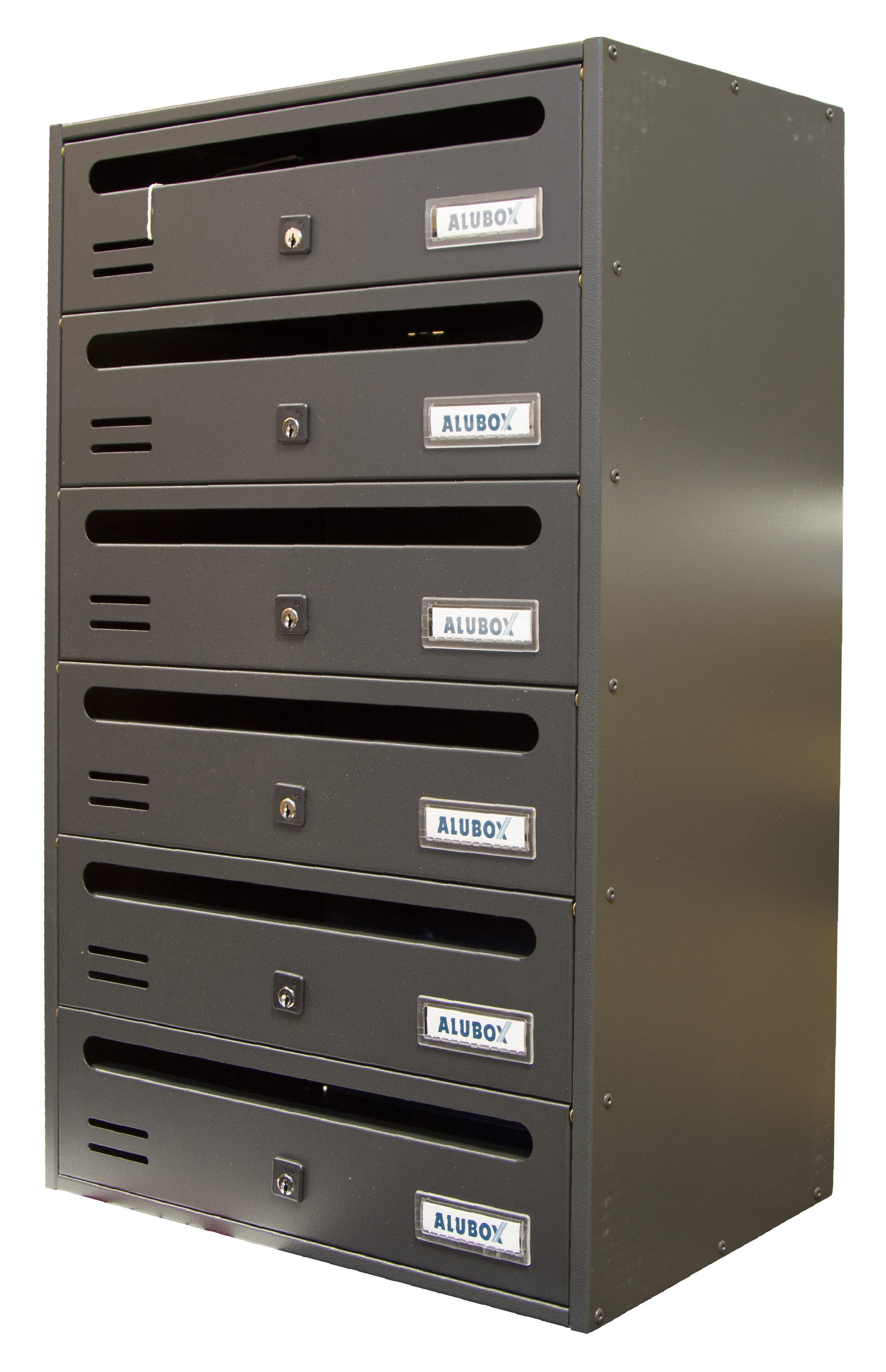 alubox cassetta postale cubo orizzontale 6 posti ghisa