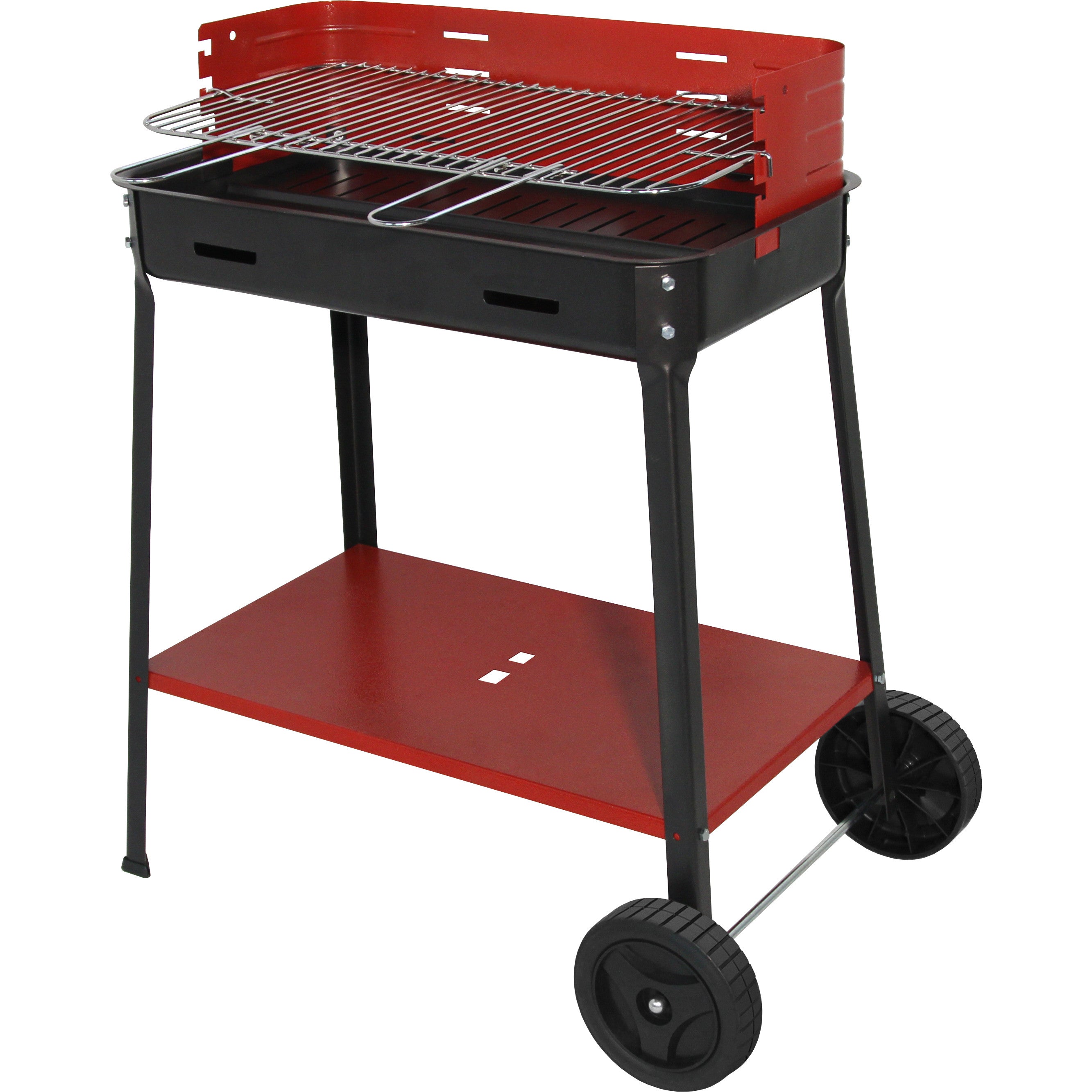 barbecue a carbonella con ruote 50x35x80h