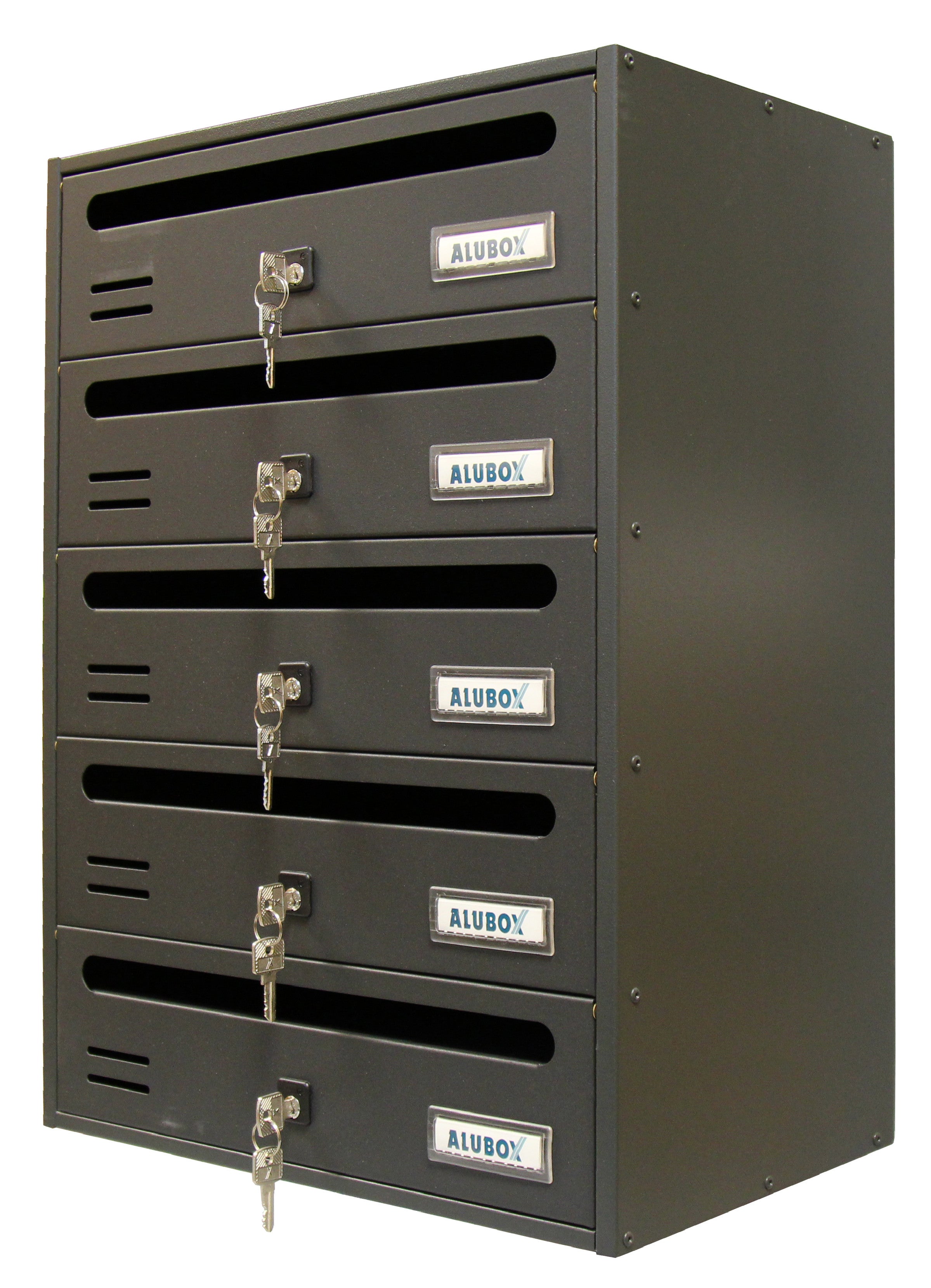 alubox cassetta postale cubo orizzontale 5 posti ghisa