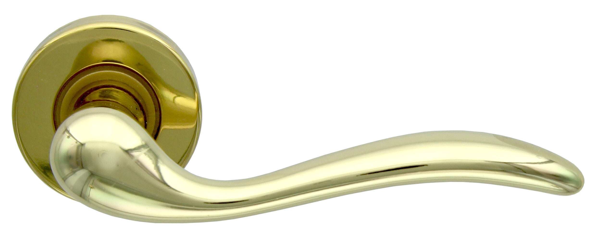 maniglia minorca con rosetta ottone lucido