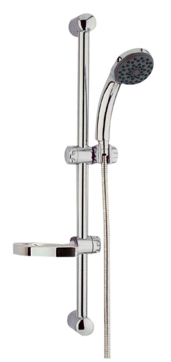 kit saliscendi doccia 60cm classico con portasapone