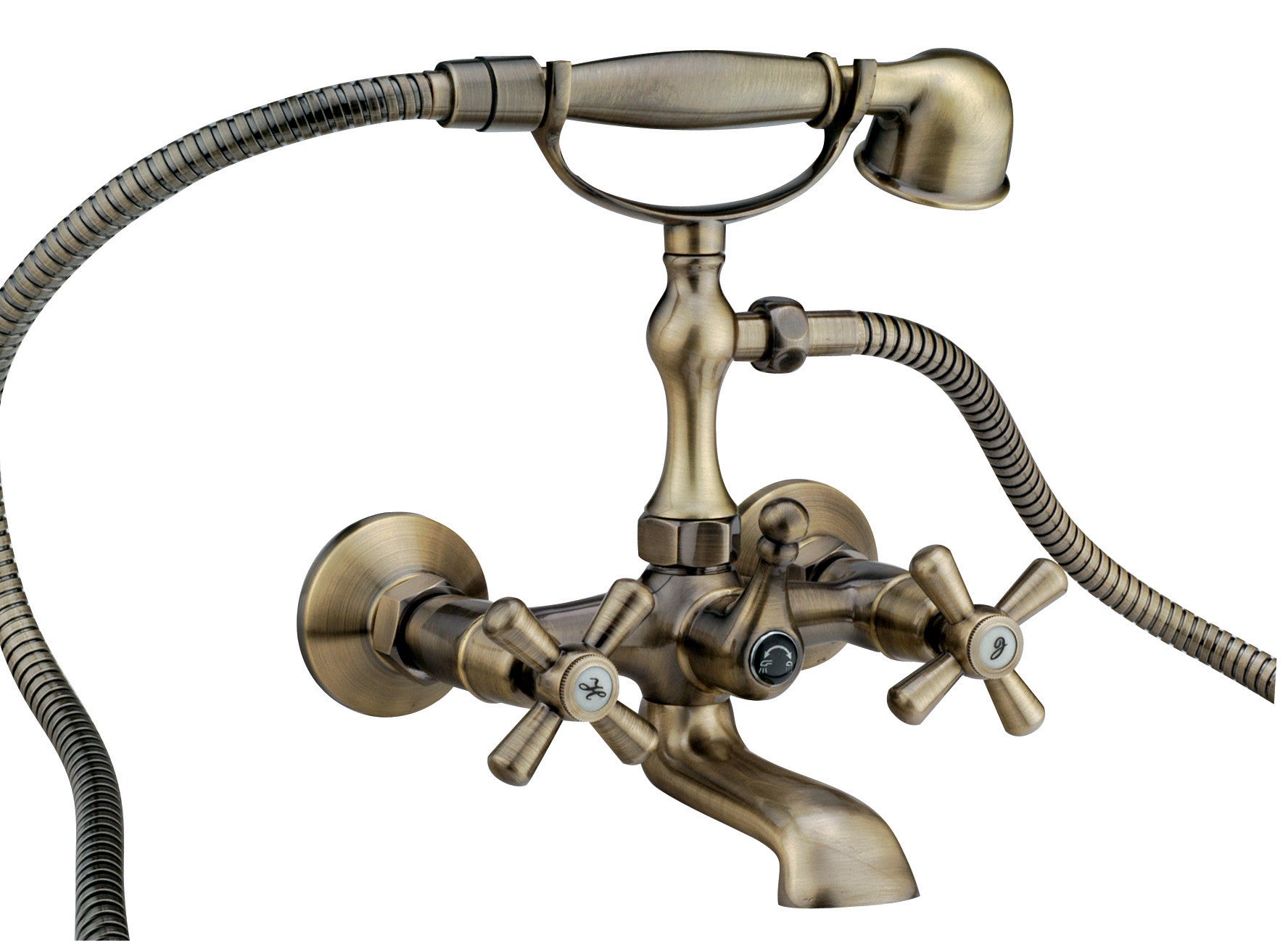 rubinetto gruppo vasca croce bronzo antico serie sofia