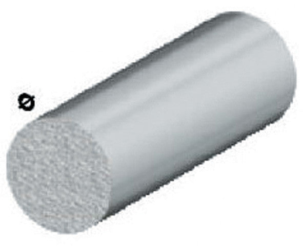 profilo alluminio tondo pieno diametro 10 argento altezza 1 metro