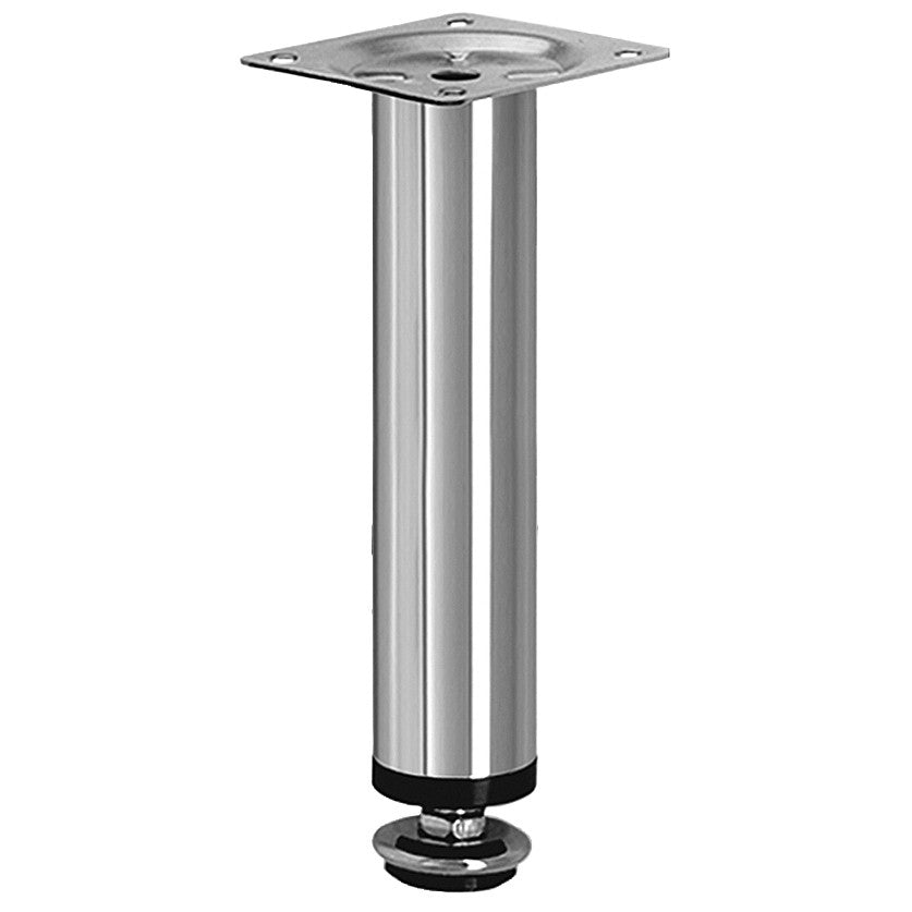 piedino mobili acciaio cromo zincato 15cm