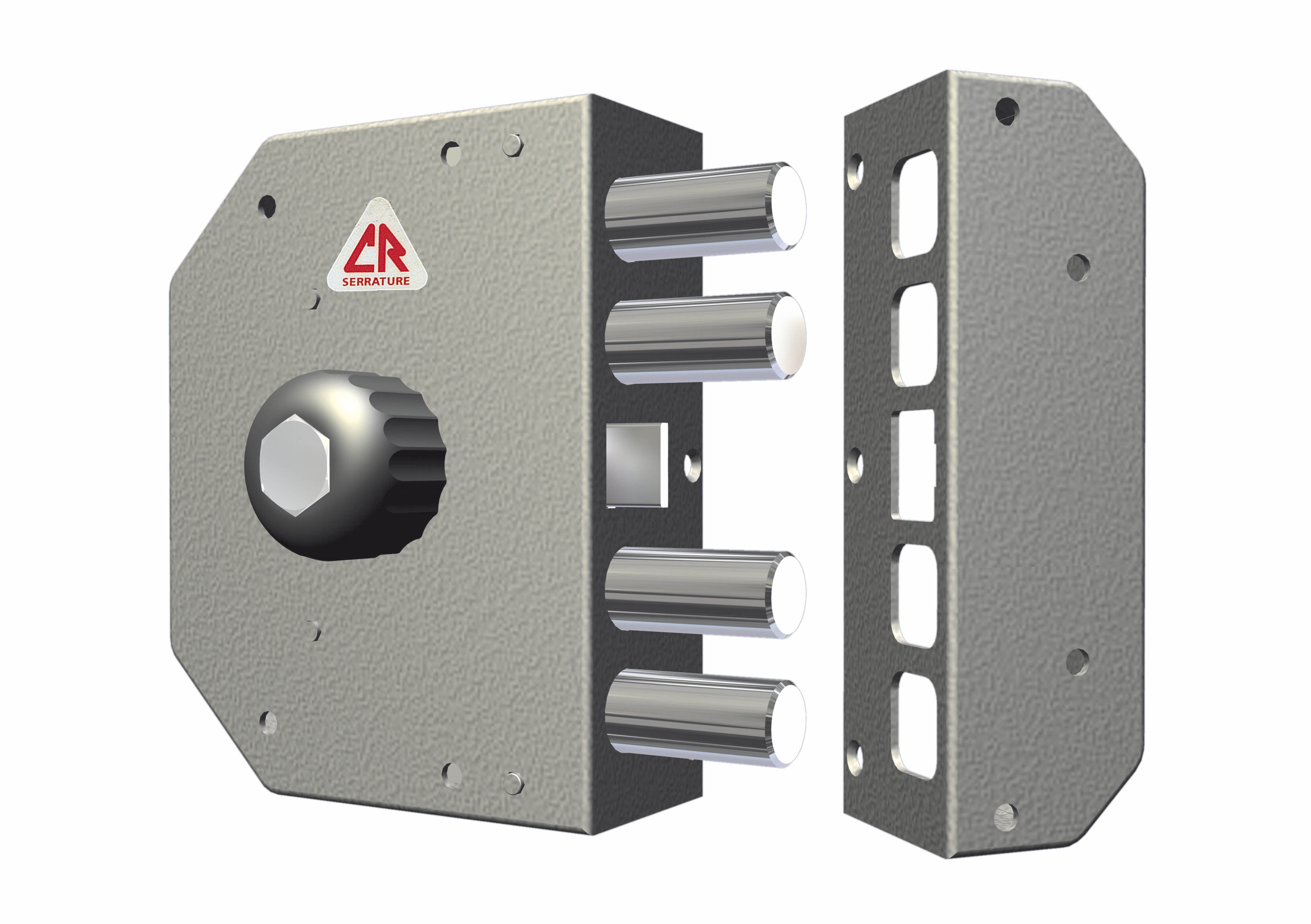 CR 3050 serratura sicurezza applicare pomolo scrocco senza aste