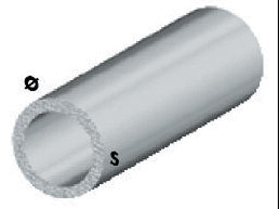 profilo alluminio tubo tondo  diametro  12 argento altezza 1 metro