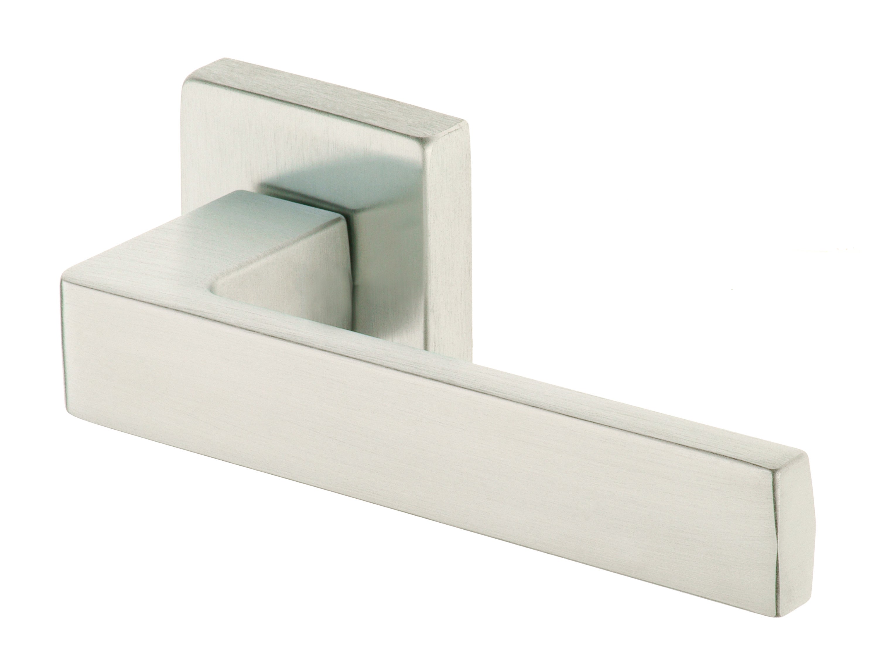 maniglia quadra asti con rosetta cromo satinato