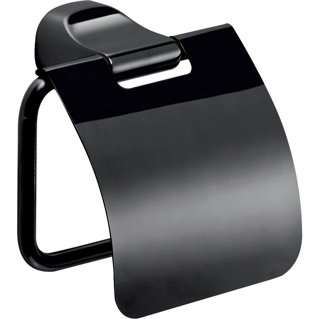 portarotolo carta igienica coperchio stelvio nero opaco