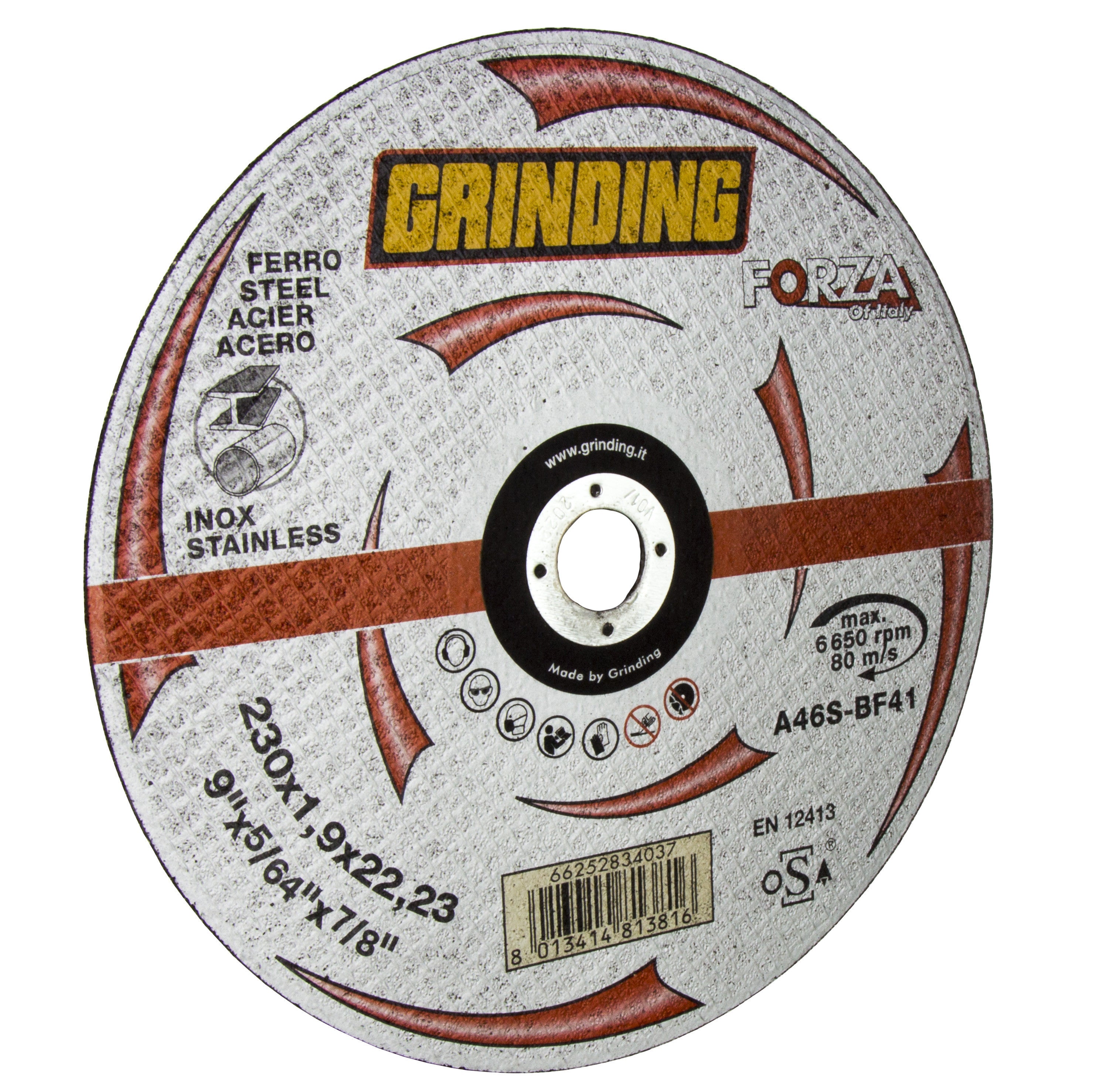 grinding forza disco sottile per ferro 230x1,9