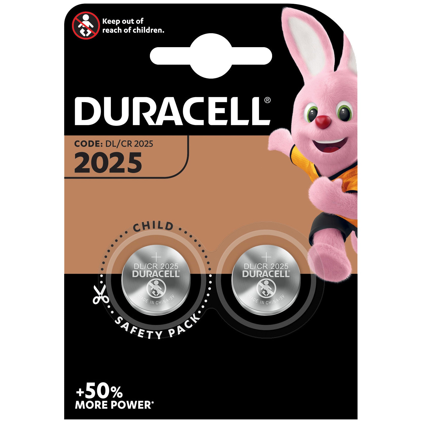 duracell batteria a bottone CR2025 2pz