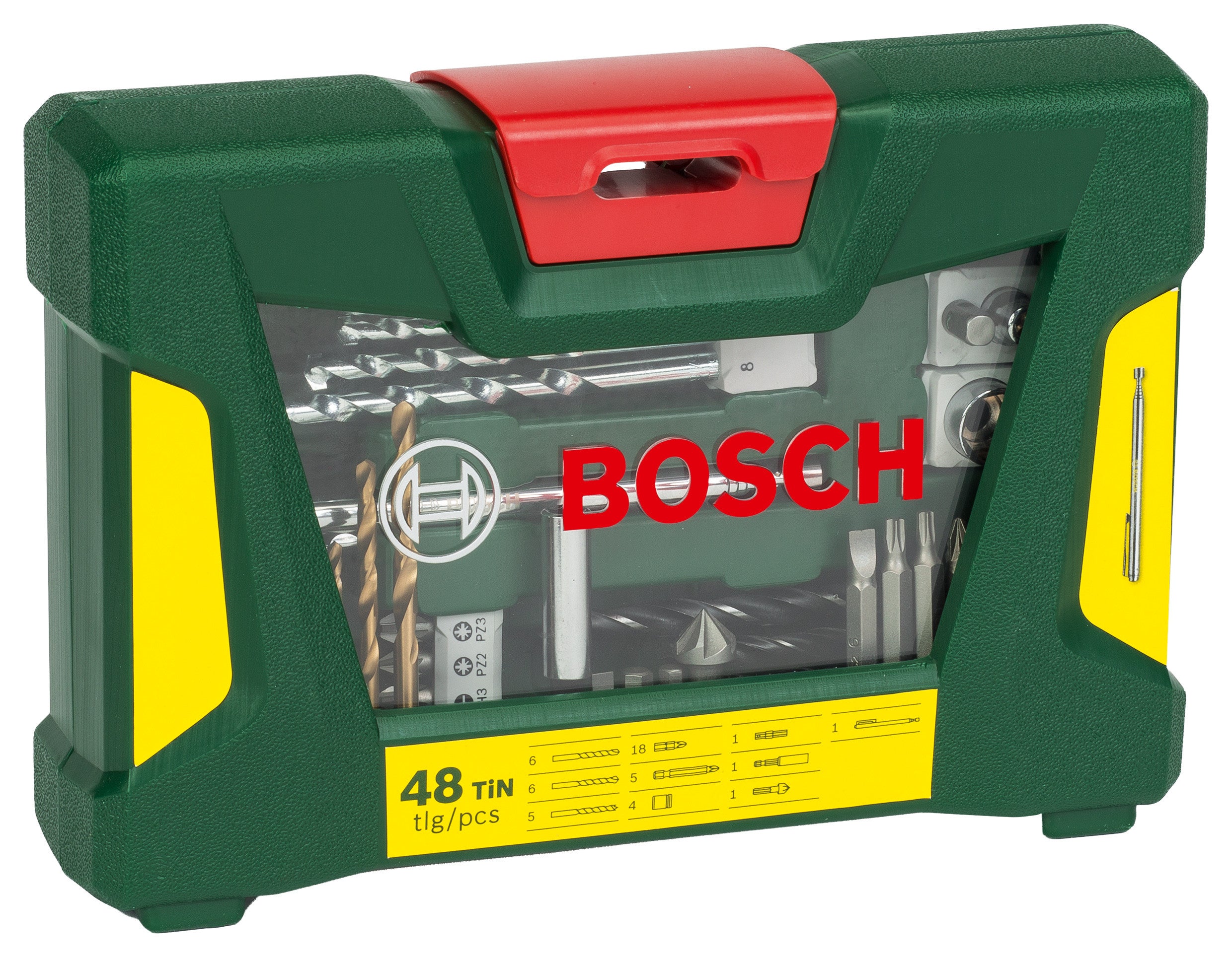 set punte e inserti con penna magnetica 48 pezzi bosch 017303